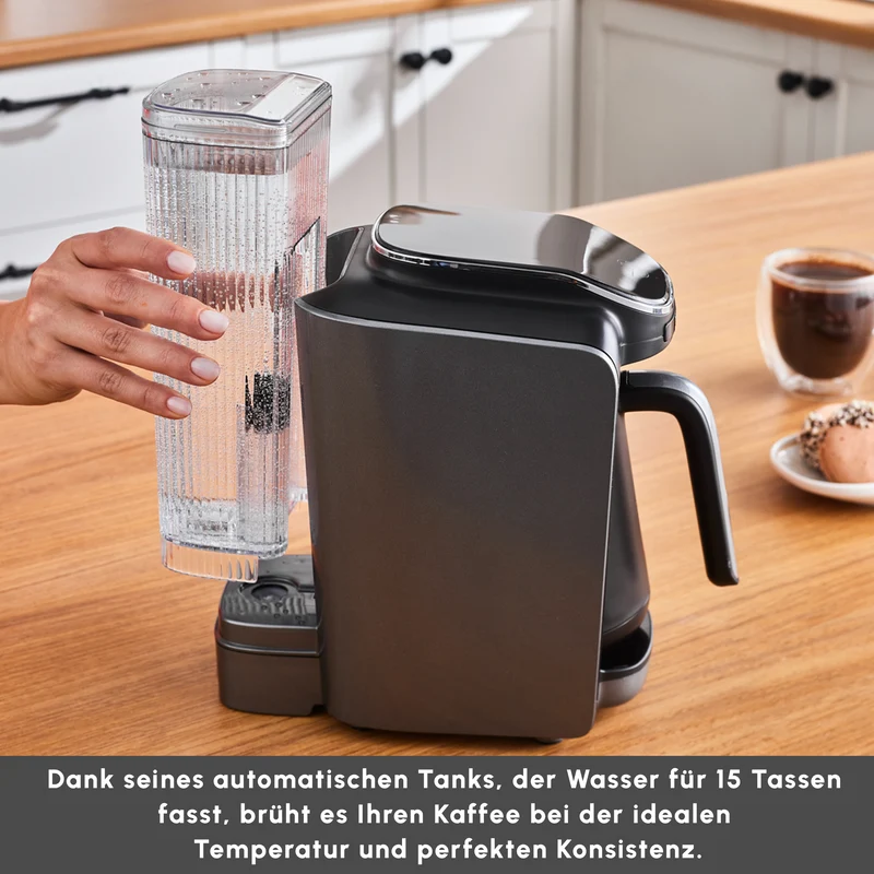 Karaca Hatır Aqua Wassertank Automatische Türkische Kaffeemaschine Galaxy Grey