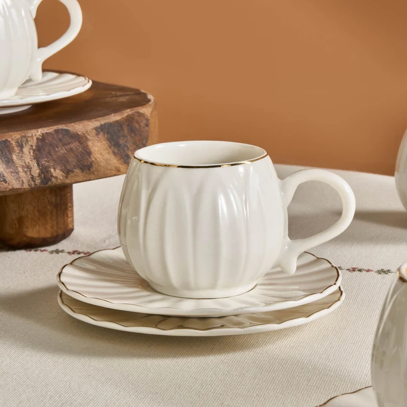 Karaca Eylül Kaffeetasse für 6 Personen 85 Ml