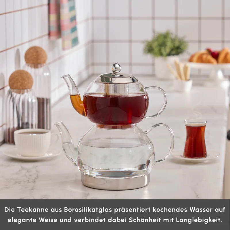 Karaca Pandora Glas Teekanne