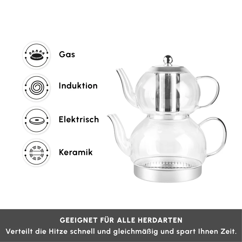 Karaca Pandora Glas Teekanne