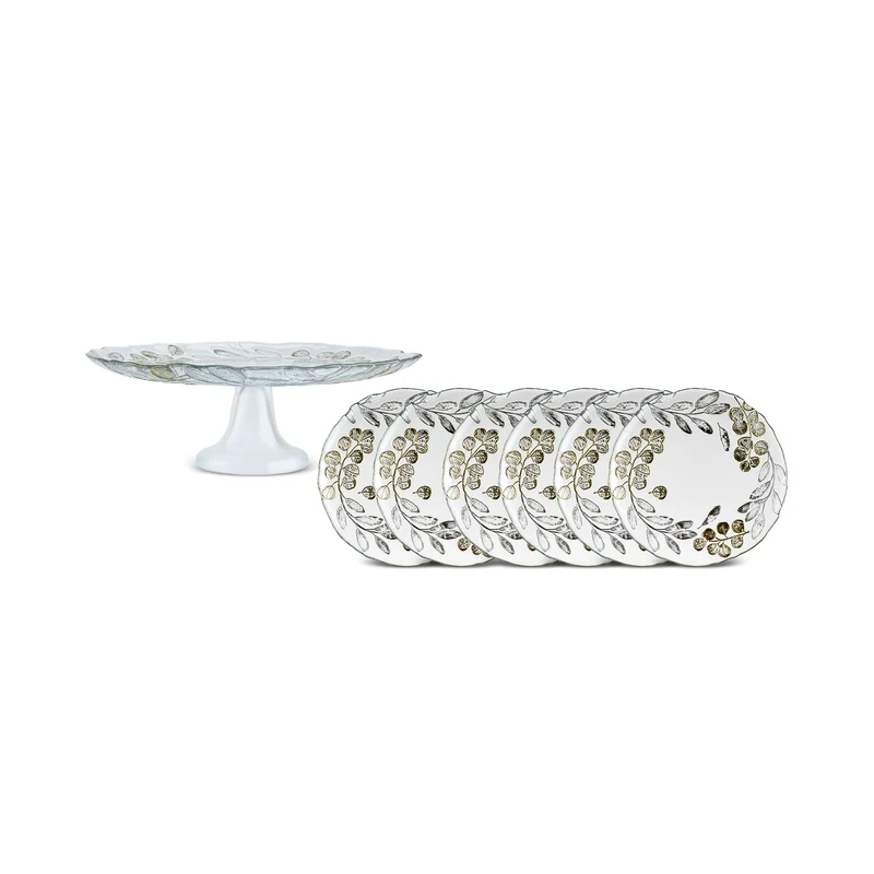 Karaca Eucalyptus 7-teiliges Dessertset
