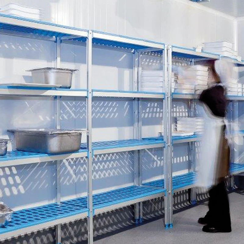 Gastro Eckregal , 4 Ebenen , 1645x400x1750mm , Modulares Stecksystem, RAA/164-4/EF