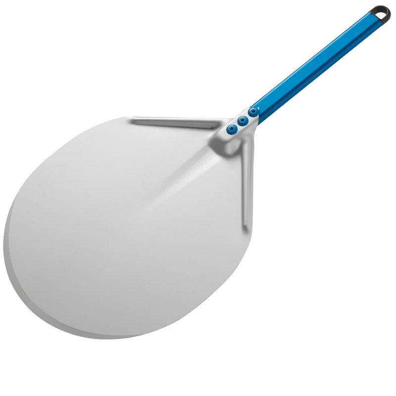 Pizzaschaufel aus Aluminium , Rund Ø 33 cm , Kurzer Griff, PL-33C
