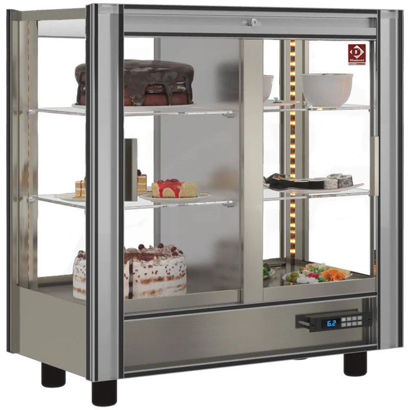 Theken-Kühlvitrine 216 L , 86 cm breit , LED-Beleuchtung, PGN-1/TR-R6
