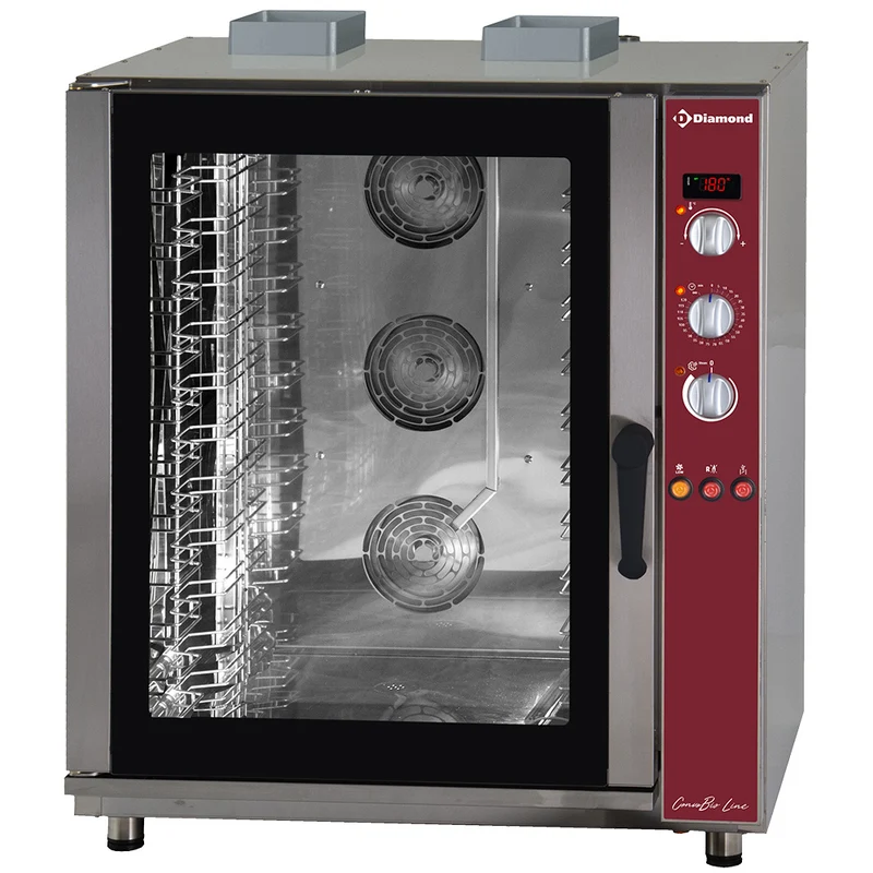 Profi Gas-Heißluftofen 11 x EN 600x400 mit automatischer Beschwadung, PFG-111/S