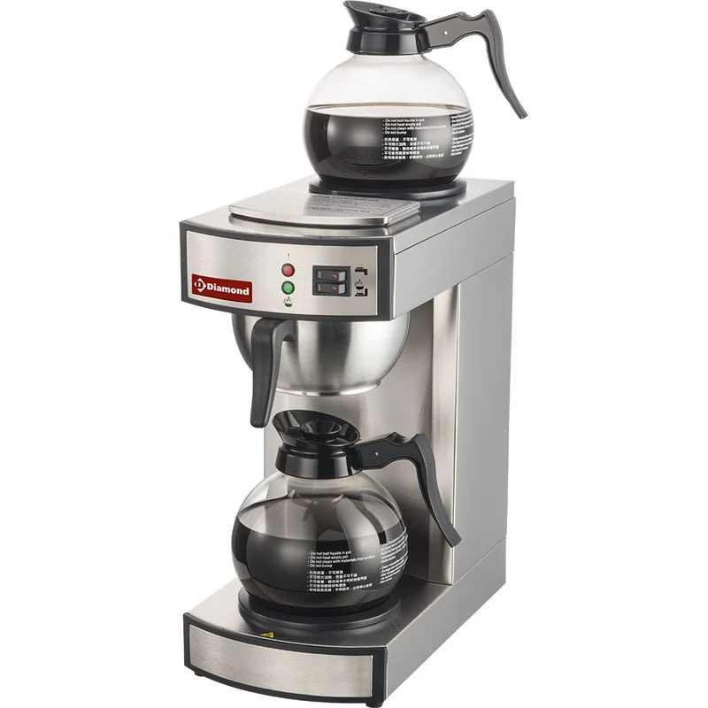 Gastro Filterkaffeemaschine mit 2 Warmhalteplatten , Edelstahl, PCF-S2/F