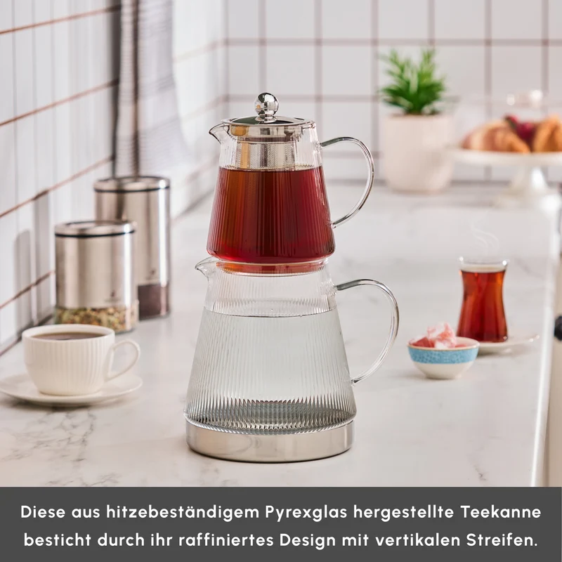 Karaca Keops XL Glas-Teekanne