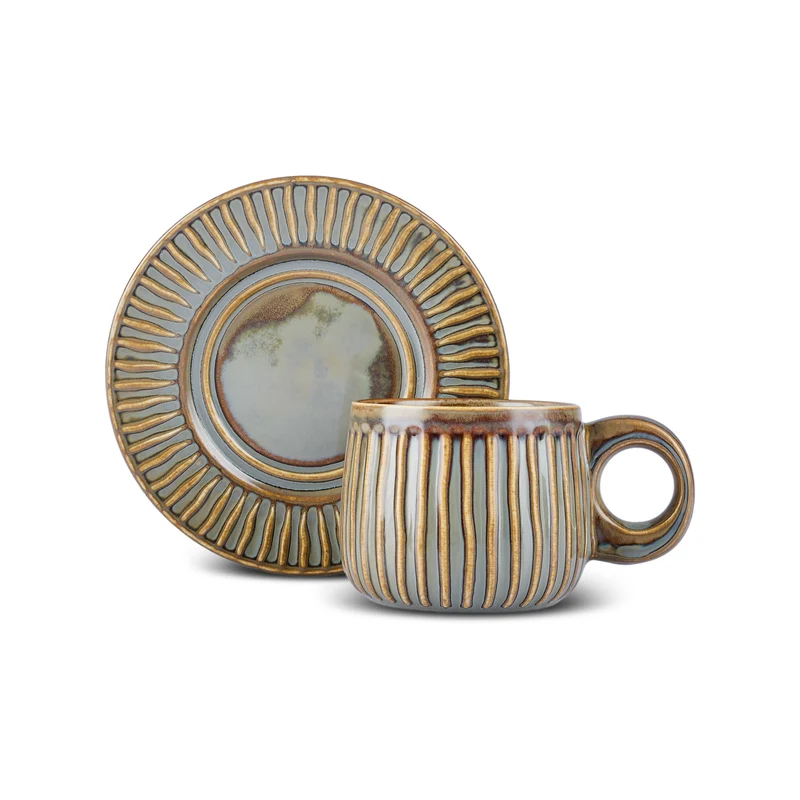 Karaca Arthur Grün & Blau Teetasse, 260 ml
