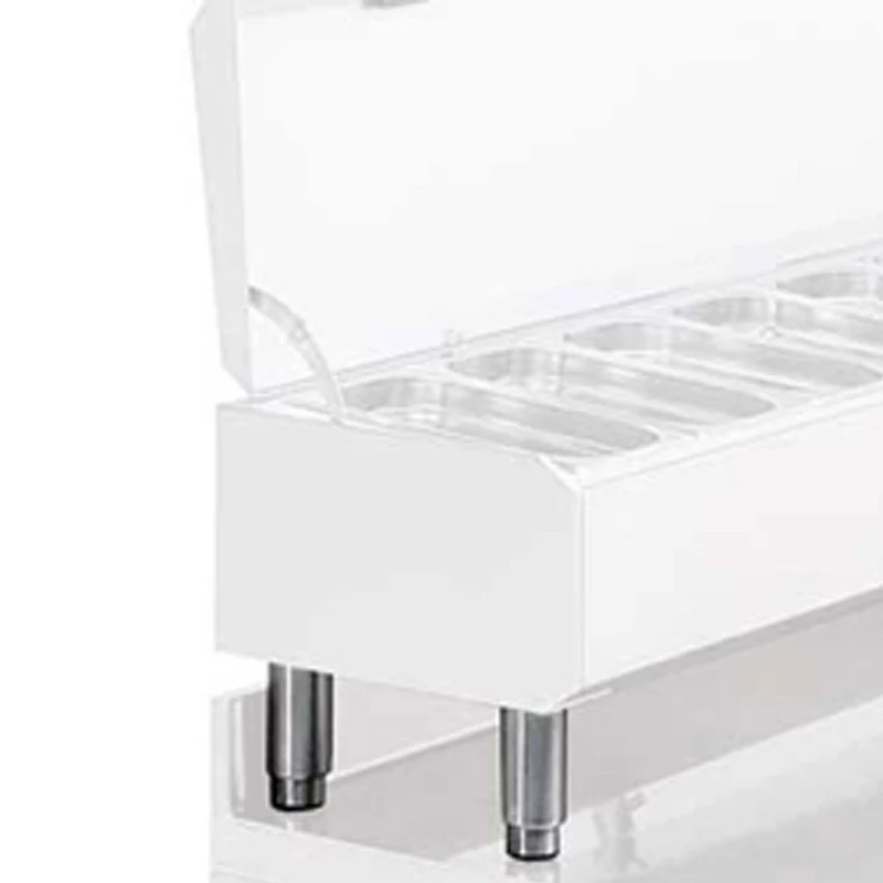 4er-Set Edelstahlfüße für Gastronomie-Kühlgeräte, höhenverstellbar 155-195 mm, P/ST-CO