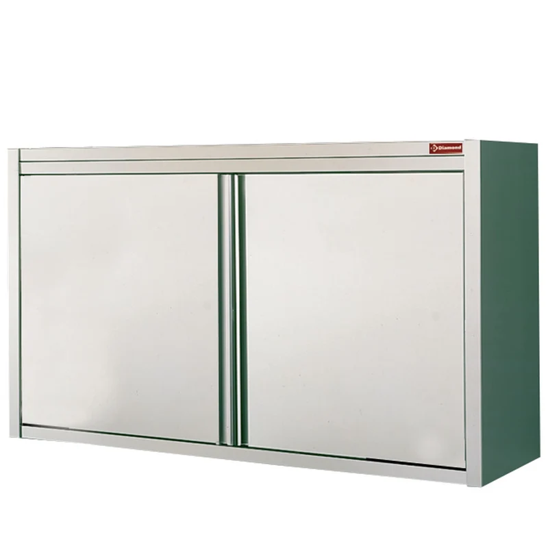 Edelstahl Wandhängeschrank mit Flügeltüren , 80 cm Breite, PSC80/B