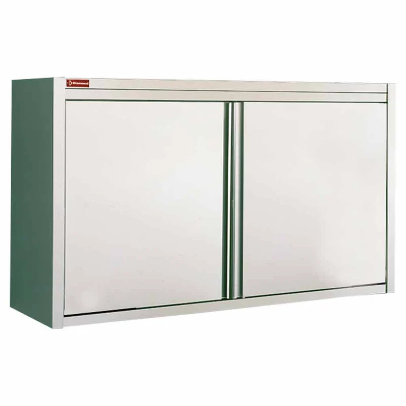 Profi Edelstahl Wandhängeschrank , 80 x 40 cm , Flügeltüren & Zwischenboden, PSC80/U