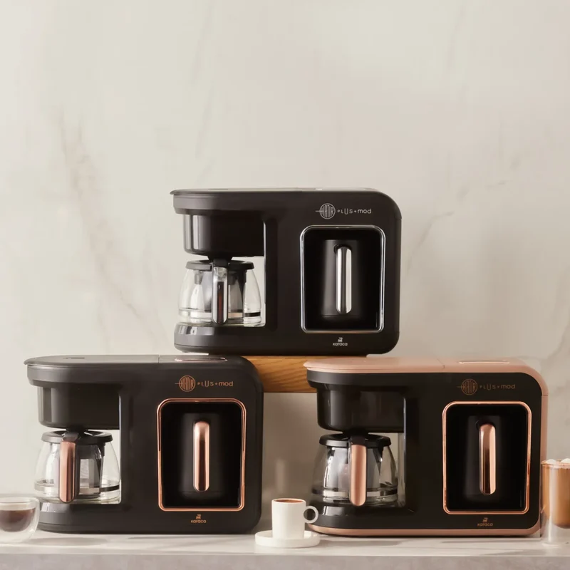 Karaca Hatır Plus Mod 5 in 1 Essential Kaffeemaschine Schwarz Chrom, 1385W