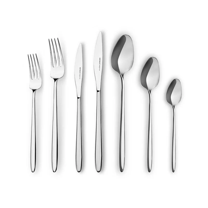 Karaca New Flow 84-teiliges Besteckset für 12 Personen Elegance Mit Box