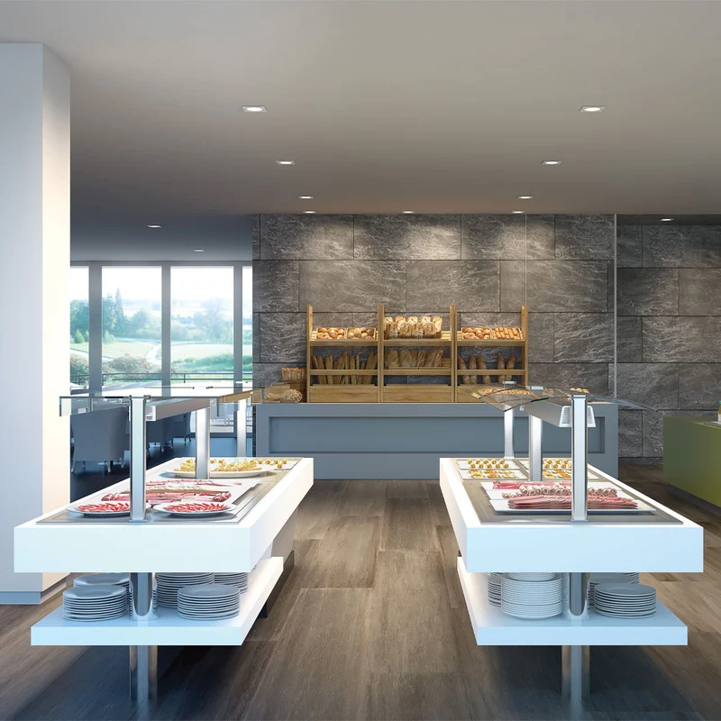 Glaskeramik-Warmhalteplatte weiß , 4x GN 1/1 , 1,8 kW, IN/VCX15-PWT