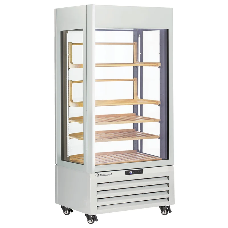 Präsentations-Kühlvitrine 600 L , Glastür , Weiß , Umluftkühlung, MAX/609-VW2
