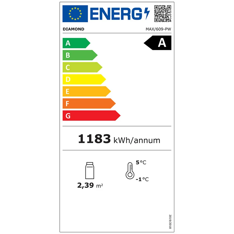 Konditoreivitrine 600L , Umluftkühlung , 5 Glasböden , Weiß, MAX/609-PW