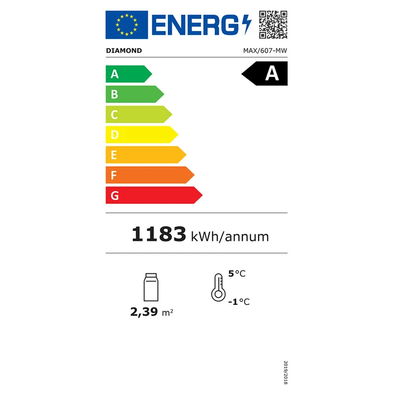 Profi Fleischkühlschrank 600 L , Glastür & Umluftkühlung , Weiß, MAX/607-MW