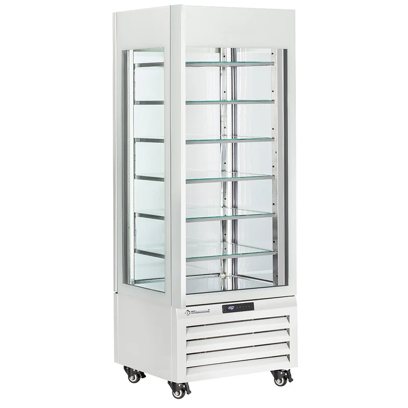 Gefrier-Vitrine 440 L , Statische Kühlung , 6 Glasböden , Weiß, MAX/507-SW