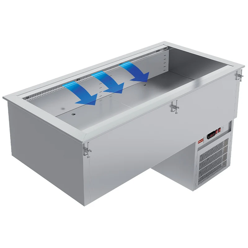 Einbau-Umluft-Kühlwanne für 2x GN 1/1, IN/RCX08-R9V