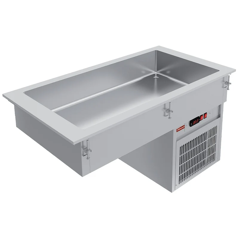 Einbaukühlwanne für 2x GN 1/1 Behälter, tiefgezogen, IN/RCX08-R9