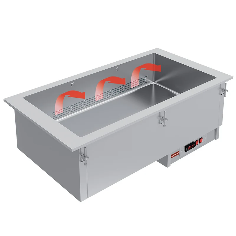 Bain-Marie Einbaugerät , 5x GN 1/1 , trocken beheizt mit Umluft, IN/BX18-PSC