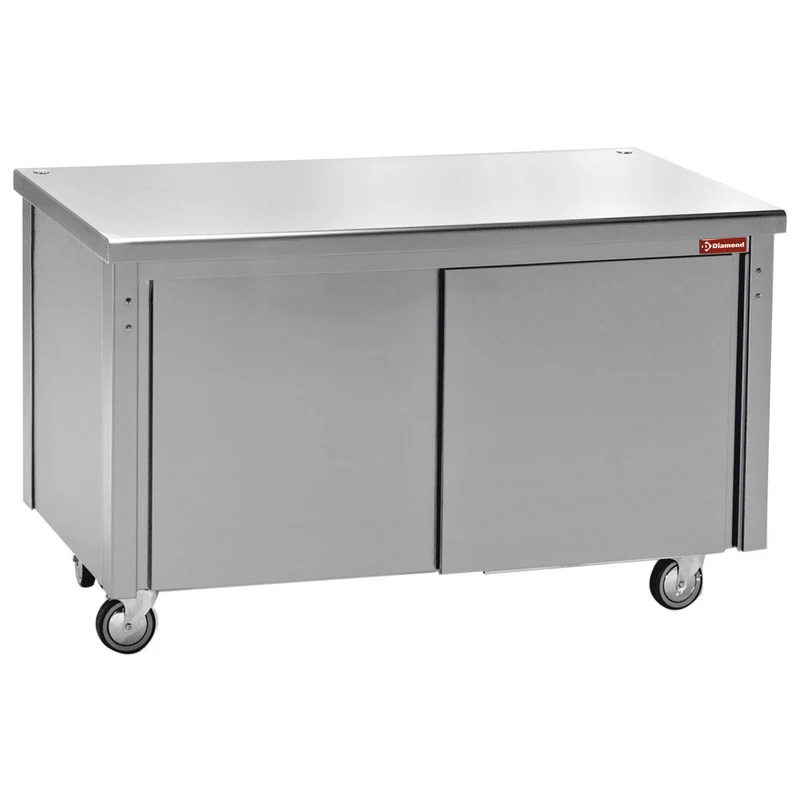 Edelstahl-Unterschrank mit 2 Flügeltüren , 2x GN 1/1 , 800 x 700 mm, NA8