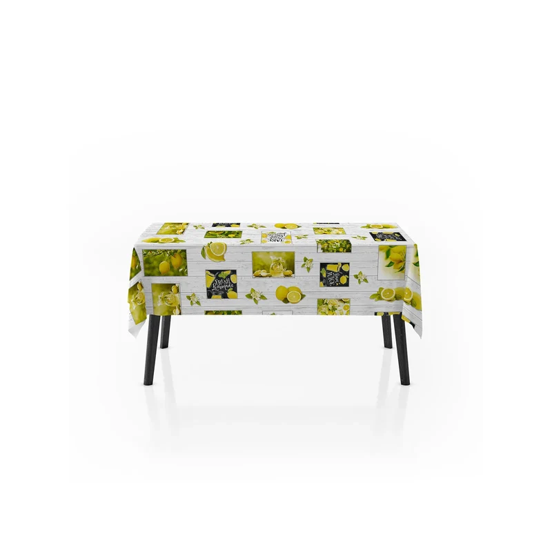 Sarah Anderson Lemon (Zitrone) abwischbare Tischdecke 140x140 cm