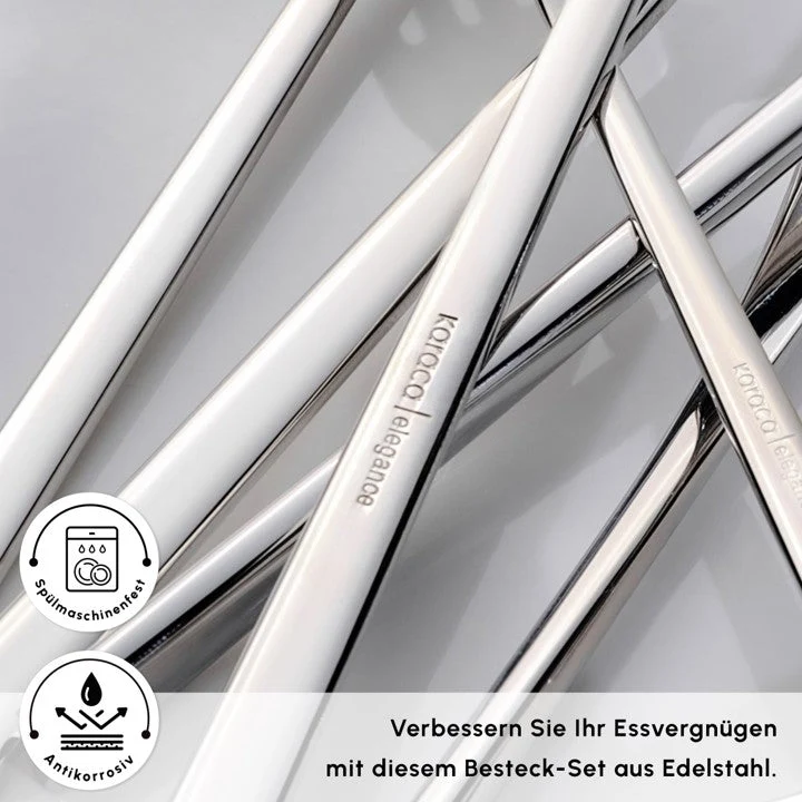 Karaca New Everest Elegance Besteckset für 12 Personen, 84-teiliges