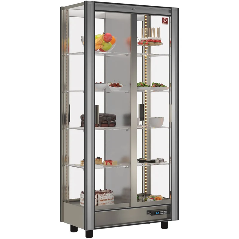 Profi Kühlvitrine 530L , Glasschiebetüren , LED-Beleuchtung, GGN-1/TR-R2