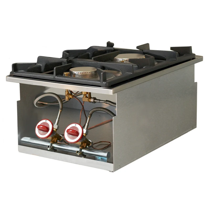 Profi Gaskochfeld 2-flammig , Einbaumodul 400mm, GDI/2F4