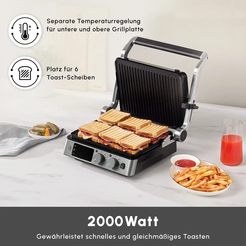 Karaca Compact Stahl Sear und Grill Inox 2008 Grillen und Toaster