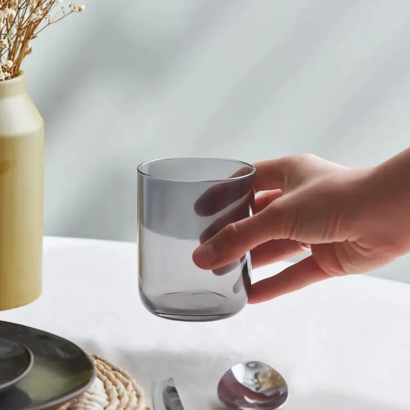 Karaca Anthrazit Glas Set, 3 teilig