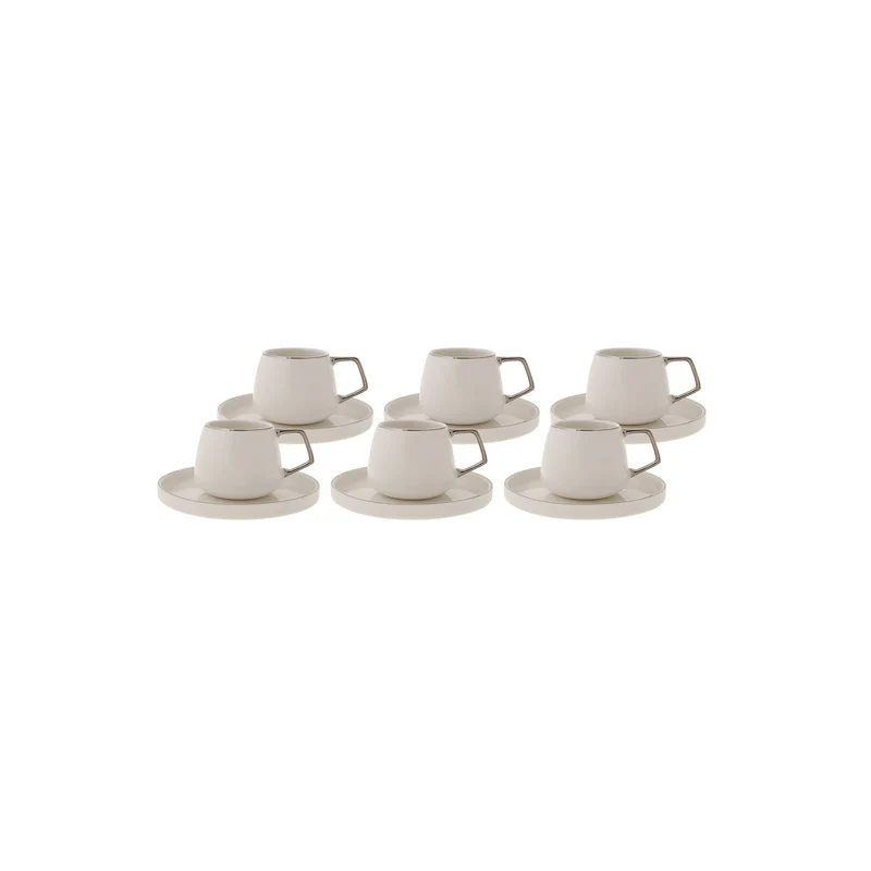 Karaca Streamline Saturn Platinum 6 Personen Kaffeetasse Set