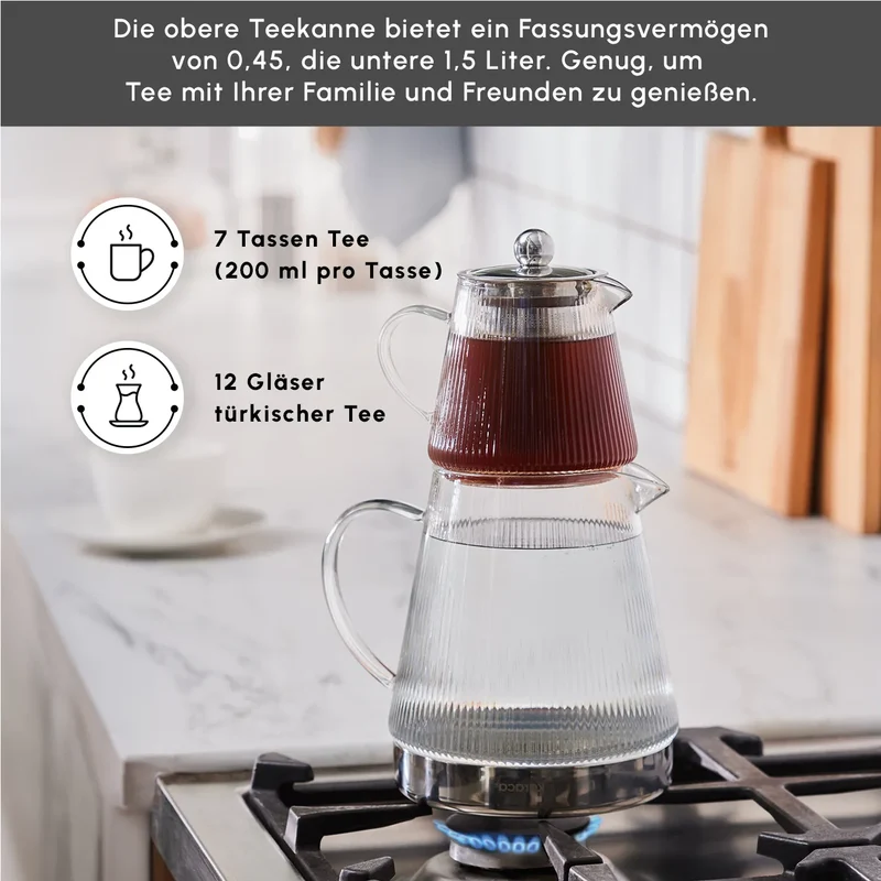Karaca Keops Glas-Teekanne