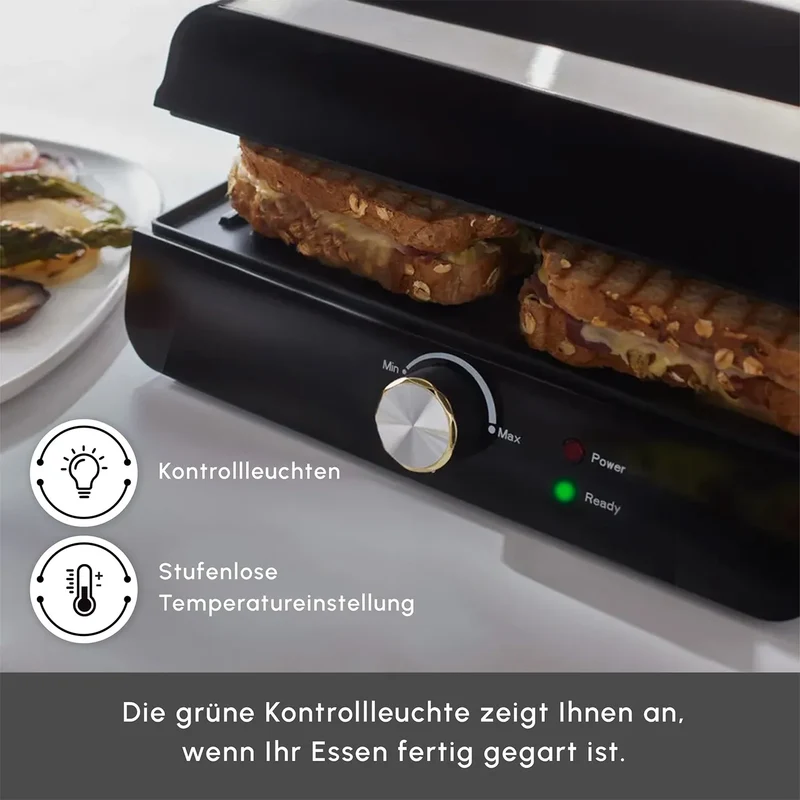 Karaca Toastmaster Inox Toaster und Grillmaschine, 2000W