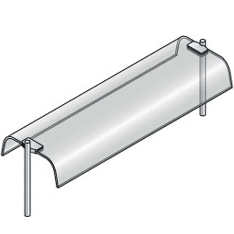 Hustenschutz gebogen , Glasaufbau 177 cm, DPA/V218
