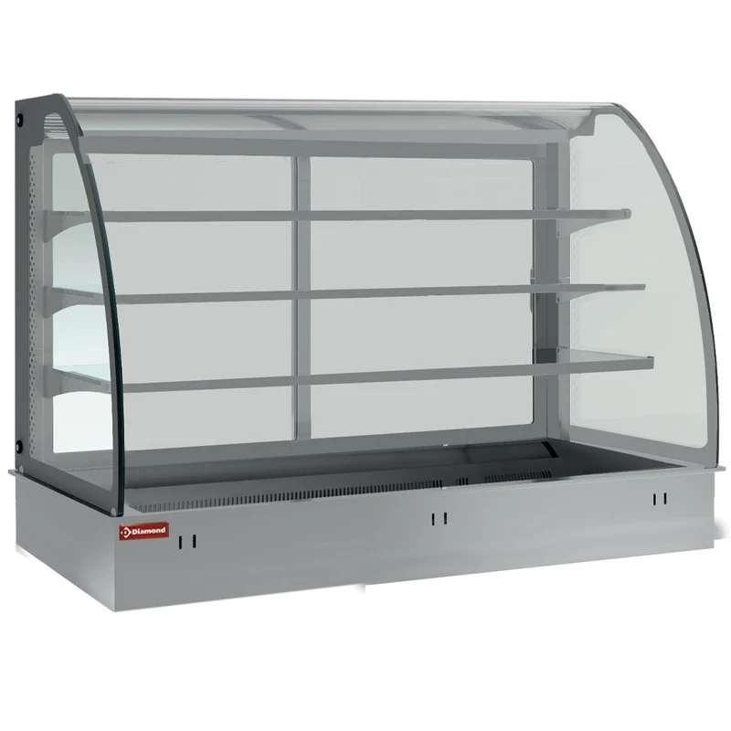 Drop-In Kühlvitrine mit 3 Ebenen & Umluftkühlung , 4x GN 1/1 , Zentralgekühlt, DPA/TVF315-S