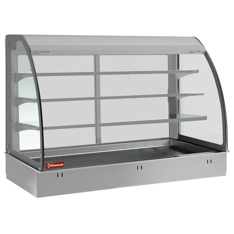 Offene Kühlvitrine, 3 Ebenen , 3x GN 1/1 , Umluft , Zentralgekühlt, DPA/TVA312-S