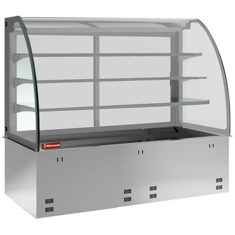 Umluft-Kühlvitrine mit Kühlwanne , 3 Ebenen , 4x GN 1/1, DPA/RVF315-S