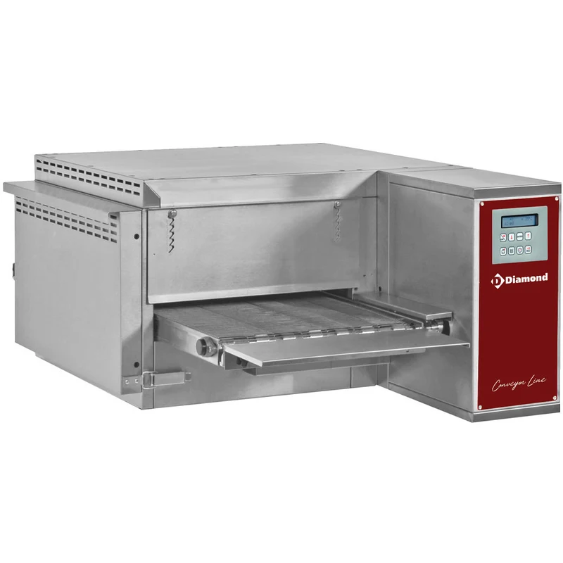 Elektrischer Pizza-Durchlaufofen, 40 cm, fahrbar mit Untergestell, FTEV40/58-N-230/1-