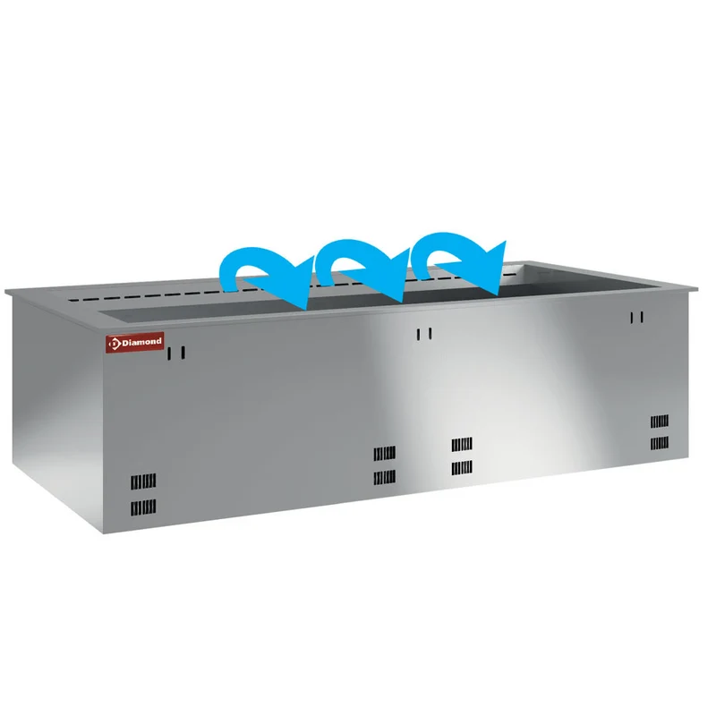 Einbau-Kühlwanne mit Umluftkühlung , 5x GN 1/1 , Zentralgekühlt, DPA/RCV18-S