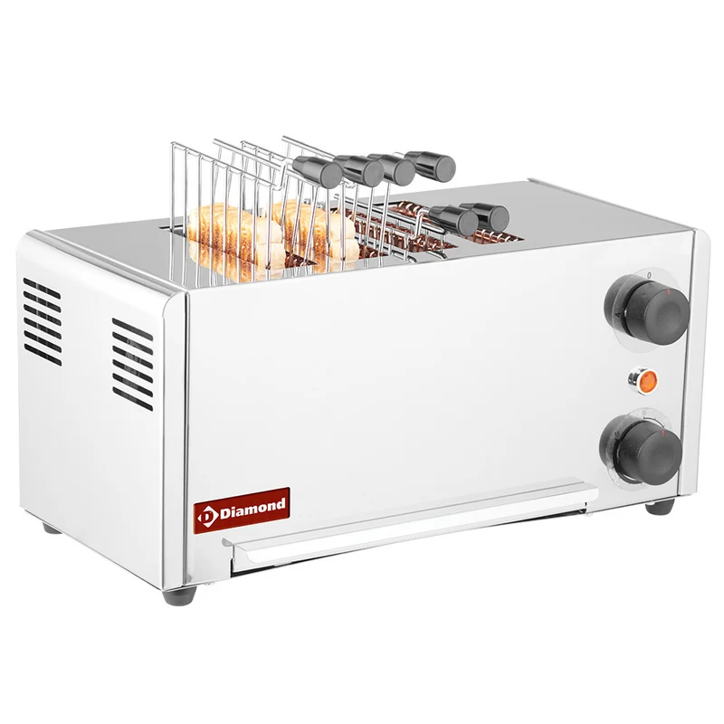 Professioneller Sandwich-Toaster , 4 Toastzangen , Edelstahl, D4CM-XP