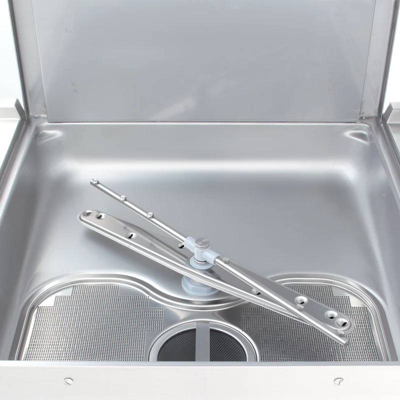 Profi Haubenspülmaschine mit integrierter Wasserenthärtung , 500x500 mm Korbmaß, D26/6B-AC