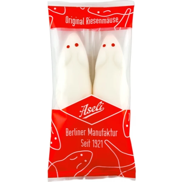 Aseli Riesenmaus Duo Schaumzuckerfiguren