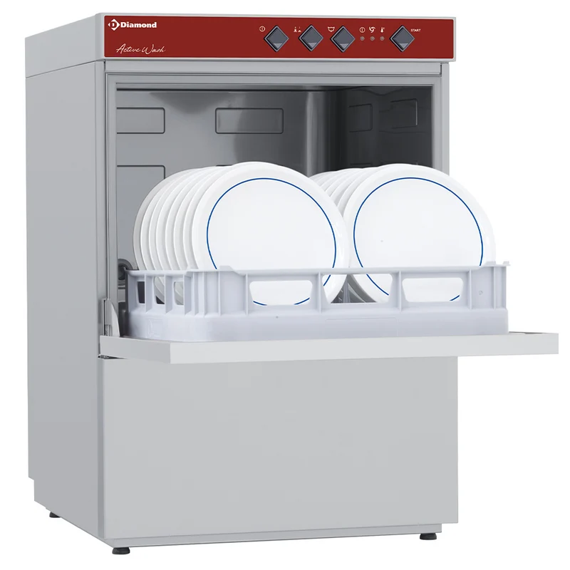 Profi Untertischspülmaschine 500x500mm mit eingebautem Enthärter, 051D/6M-A