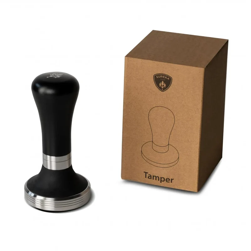 Eureka einstellbarer Tamper 58mm aus Eiche/ Nussholz/ Olivenholz/ Schwarz - Kaffeewelt