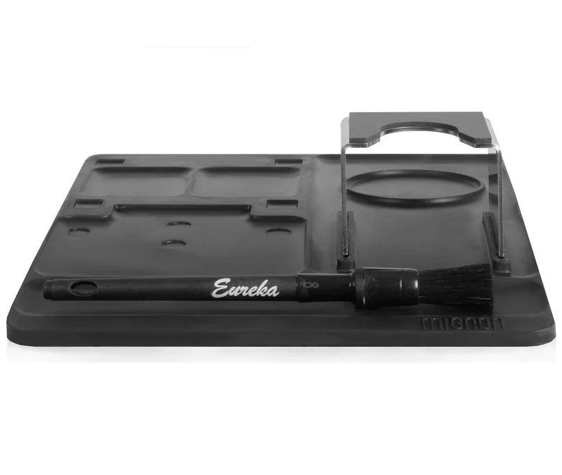 Eureka Mignon Matte schwarz mit Tamperstation