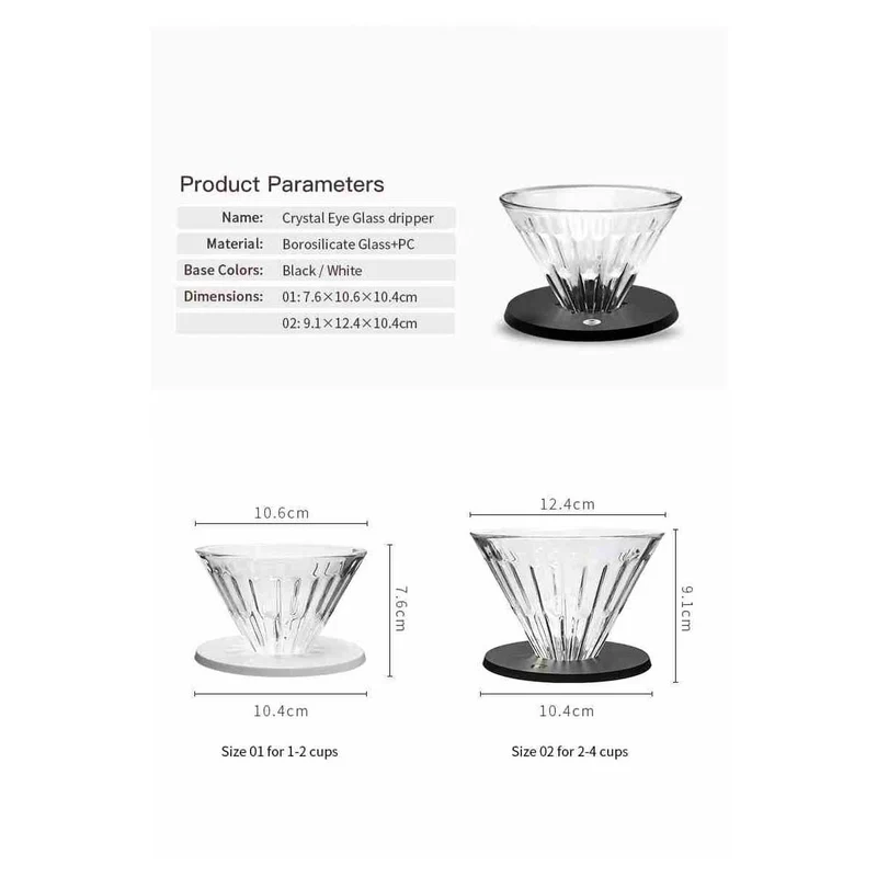 Crystal Eye Glas Dripper 02 schwarz