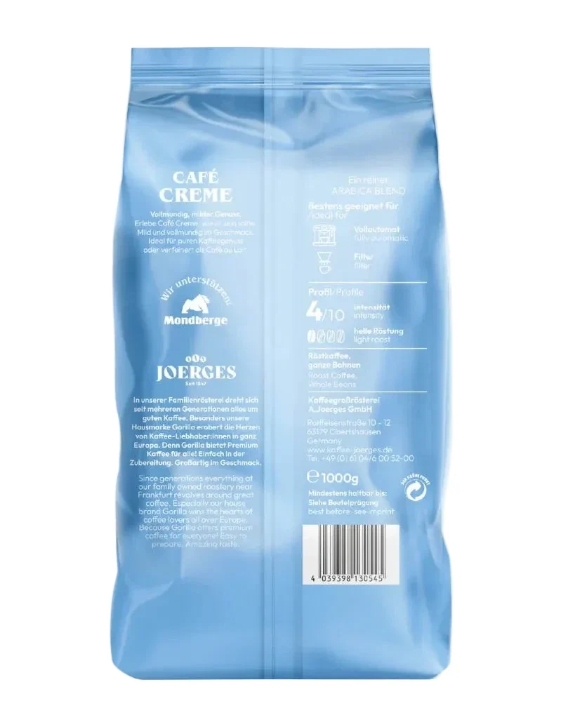 Gorilla Café Creme Bohne 1kg