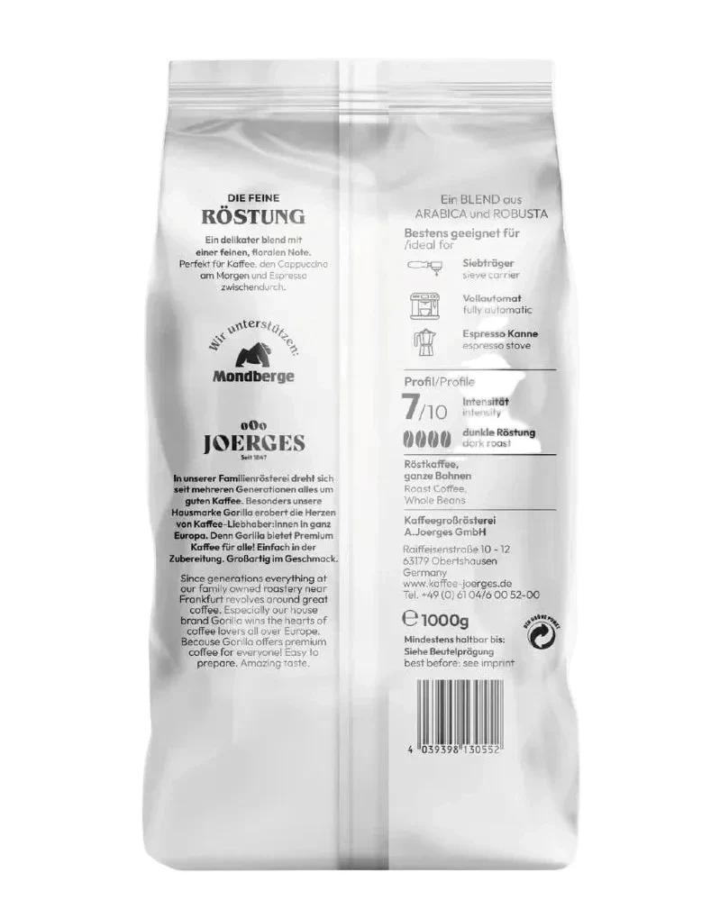 Gorilla Espresso Delicato Bohne 1kg
